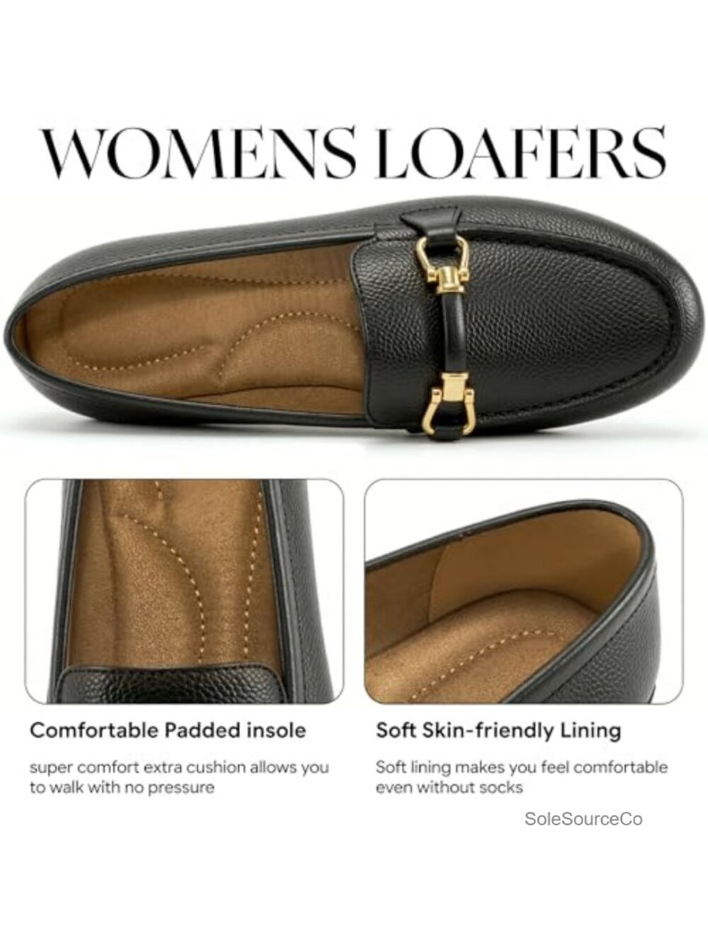 Faux Leather Loafers Slip On Comfortable Work Flats Driving Mocc Penny Loafer - Picture 2 of 6